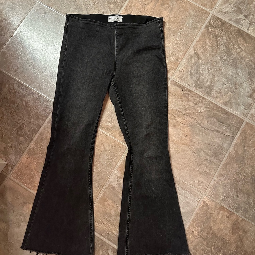 Free People Black Flare Jeans